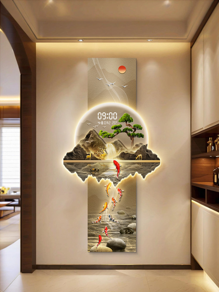 디자인 고급 벽시계 거실 LED 벽시계 무소음 벽시계  - Luxury Lifestyle Photography 리뷰 및 가격