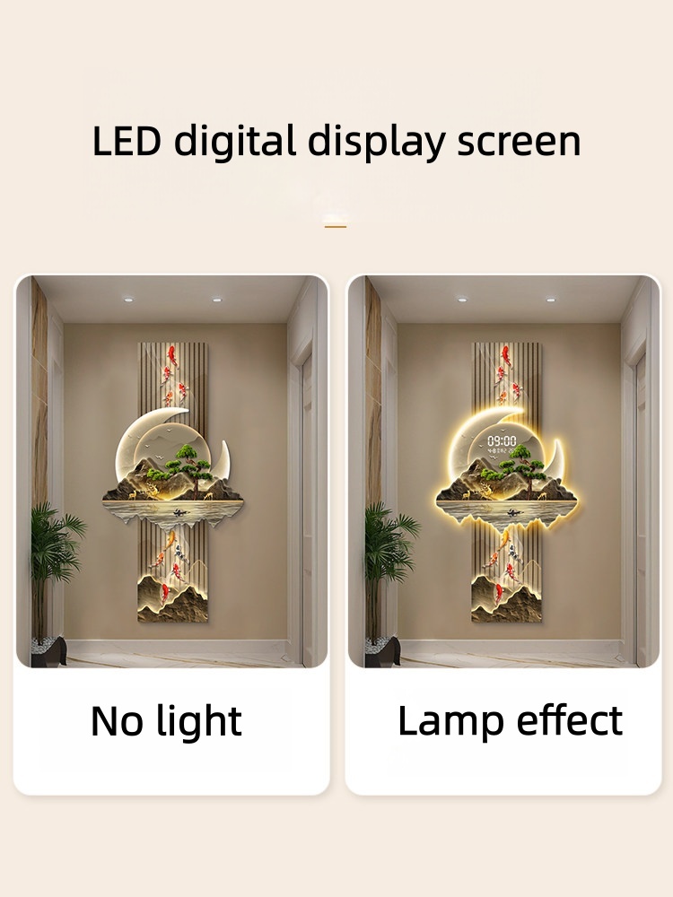 디자인 고급 벽시계 거실 LED 벽시계 무소음 벽시계  - Luxury Lifestyle Photography 리뷰 및 가격