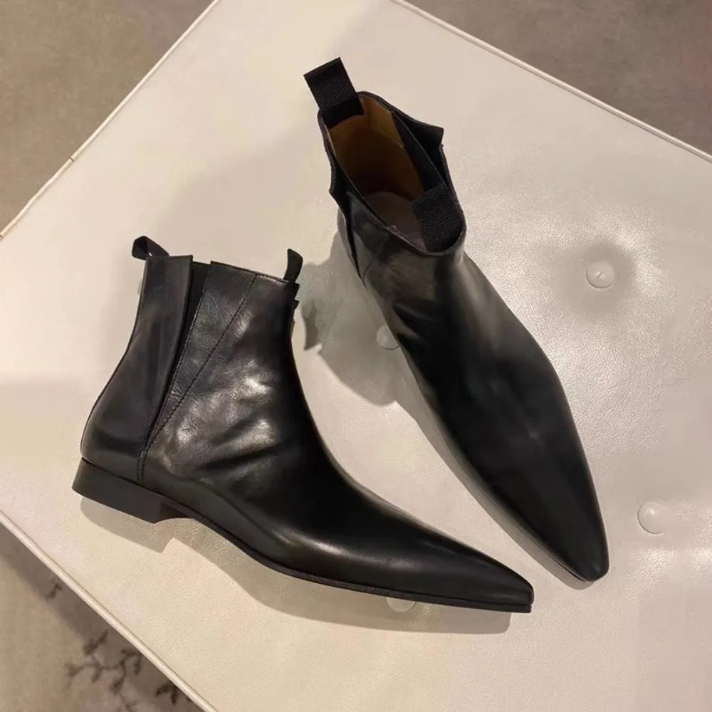 럭셔리 여성용 짧은 부츠 가을/겨울 정품 가죽 뾰족한  - Luxury Lifestyle Products 리뷰 및 가격