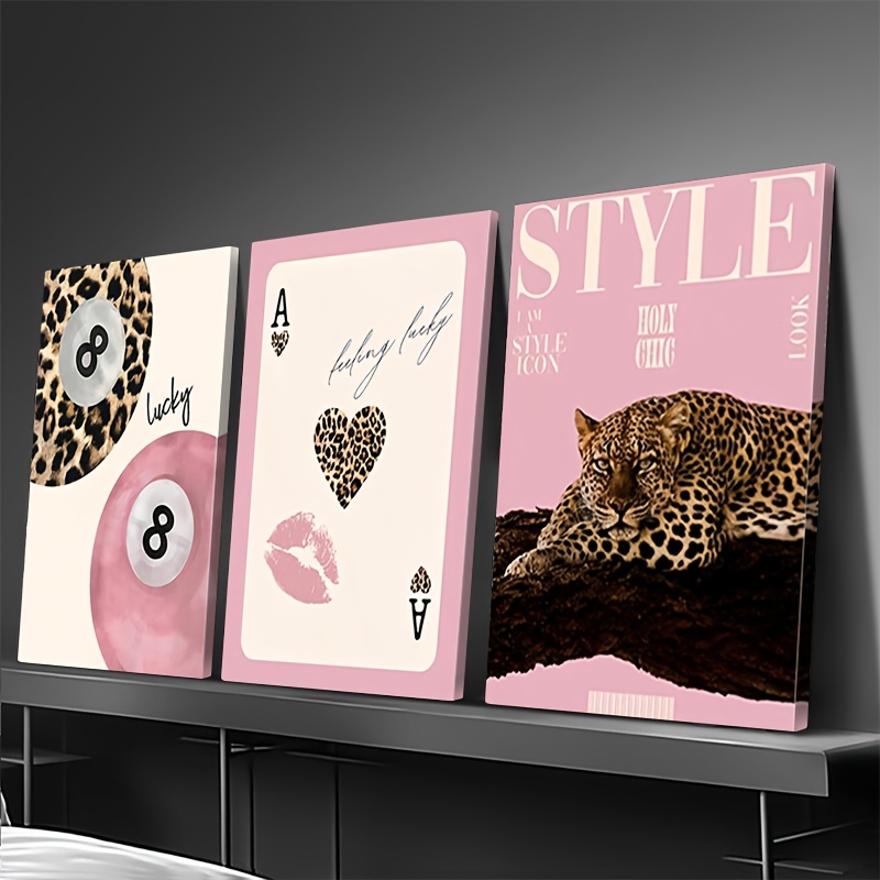 3피스 레오파드 치타 캔버스 벽 예술 프린트, 프레임  - Luxury Lifestyle Photography 리뷰 및 가격