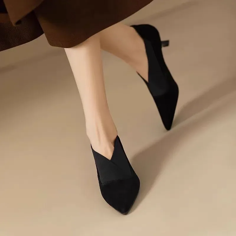 여름 패션 포인티드 하이힐 스웨이드 럭셔리 여성 파티  - Luxury Lifestyle Products 리뷰 및 가격